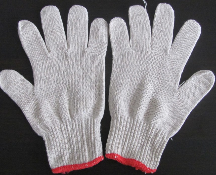 Poly/cotton knitted glove