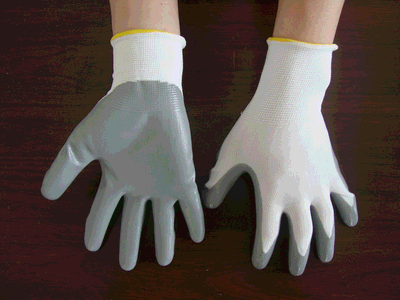 13 Gauge nylon nitrile glove