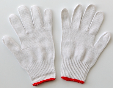 Poly/cotton knitted gloves